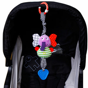 Musical Elephant Lathe Trailer Hanging Teether Baby Toys - The Perfect Companion for Your Baby