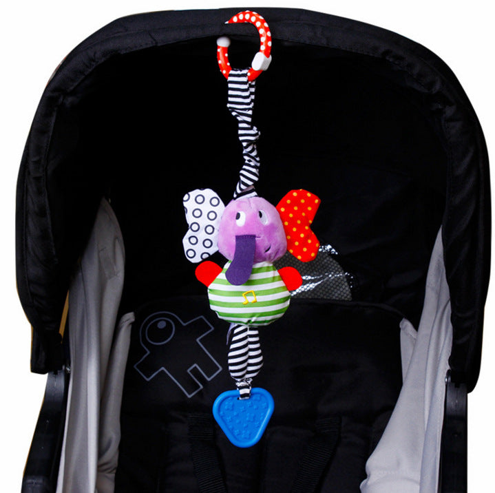 Musical Elephant Lathe Trailer Hanging Teether Baby Toys - The Perfect Companion for Your Baby