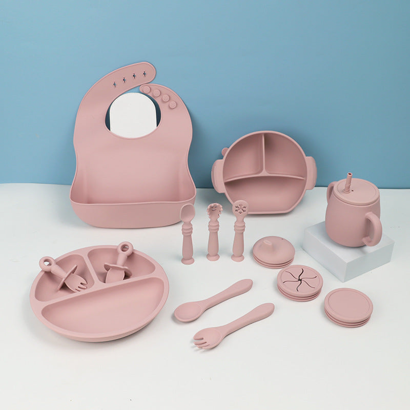 Elevate Mealtime with Our Silicone Baby Feeding Tableware Set