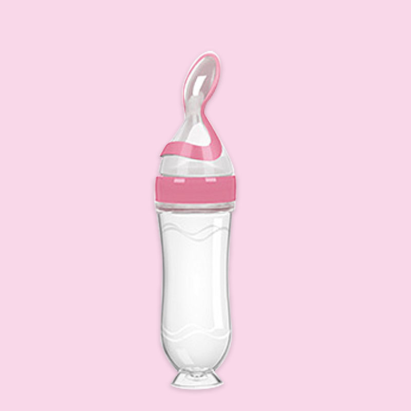 Baby Silicone Squeeze Feeding Bottle Rice Paste Spoon Training Bottle