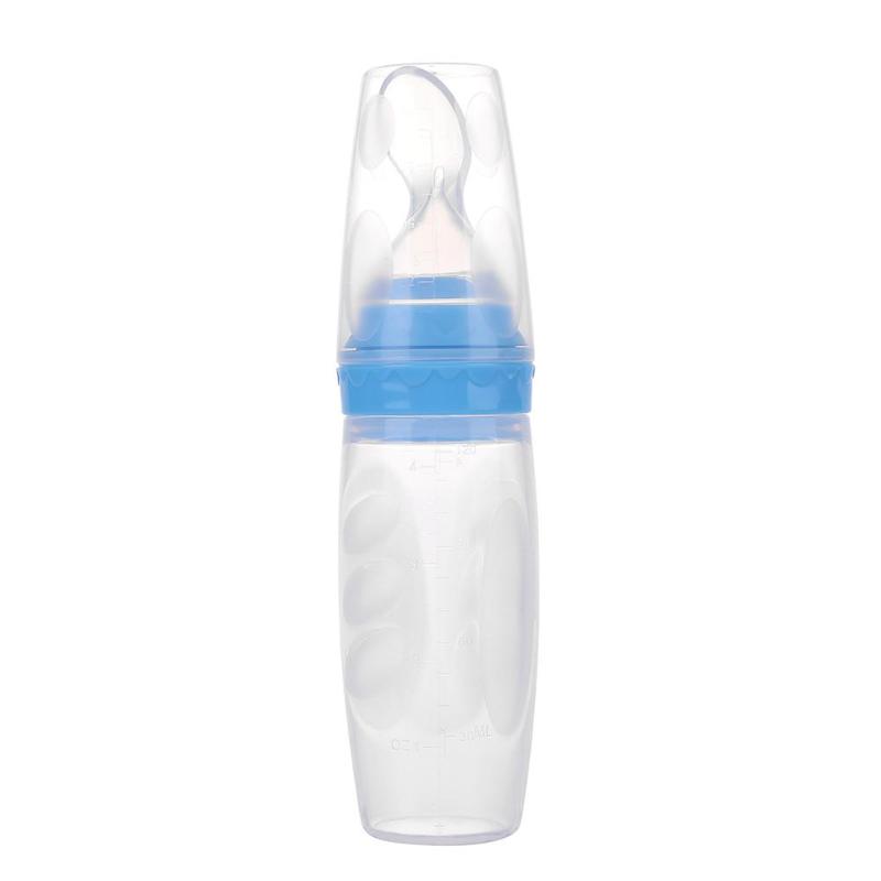 Baby Squeeze Feeding Spoon Silicone Soft Food Dispenser