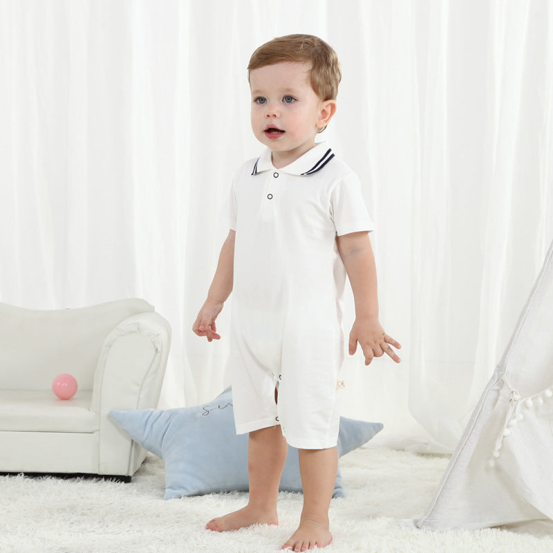 Baby Solid Color Romper Soft Comfortable Everyday Wear Outfit