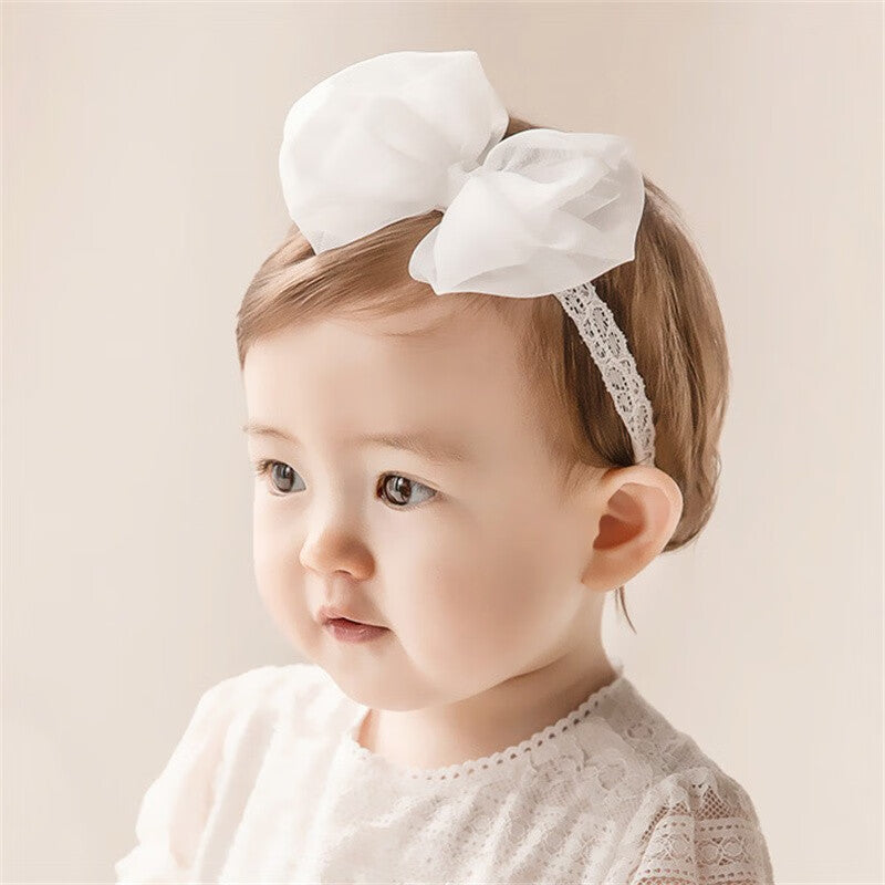 Baby Girls Bow Knot Lace Headband Soft Hair Accessories