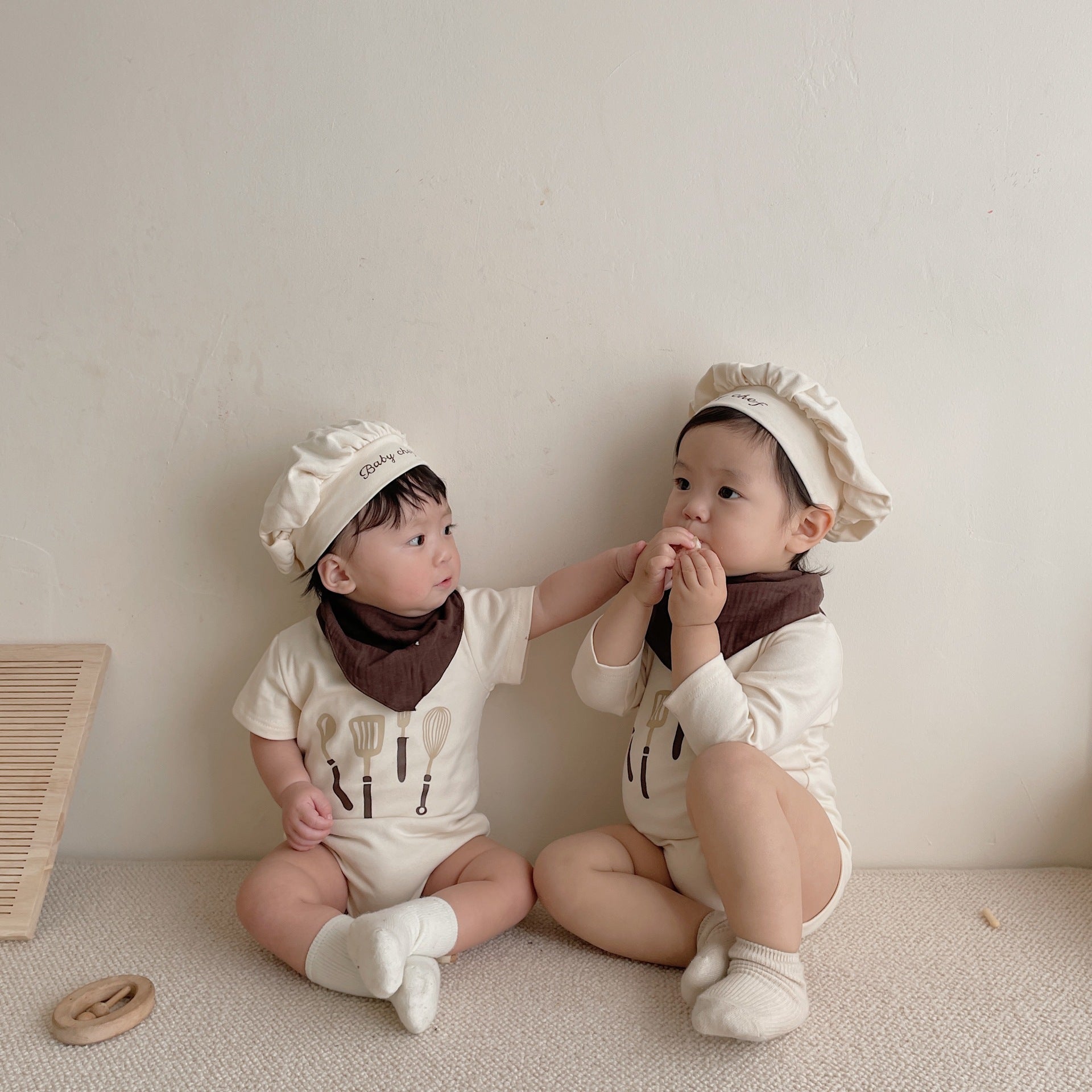 Ins Baby Chef Modeling Romper