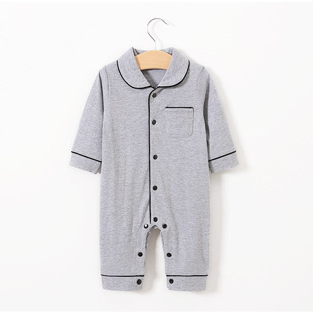 Solid Color Baby Pajamas Onesie Kids Clothing