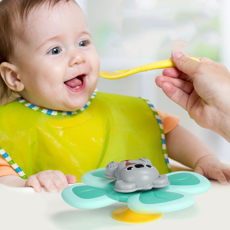 Spinning Suction Cup Baby Bath Toy Teether Fun Game