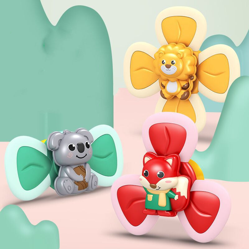 Spinning Suction Cup Baby Bath Toy Teether Fun Game
