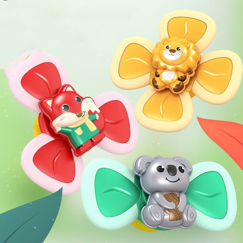 Spinning Suction Cup Baby Bath Toy Teether Fun Game
