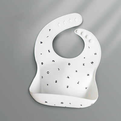 Baby Waterproof Silicone Bib With Feeding Pocket Easy Clean Protector