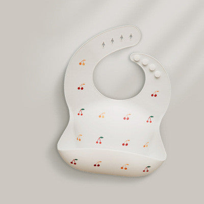 Baby Waterproof Silicone Bib With Feeding Pocket Easy Clean Protector