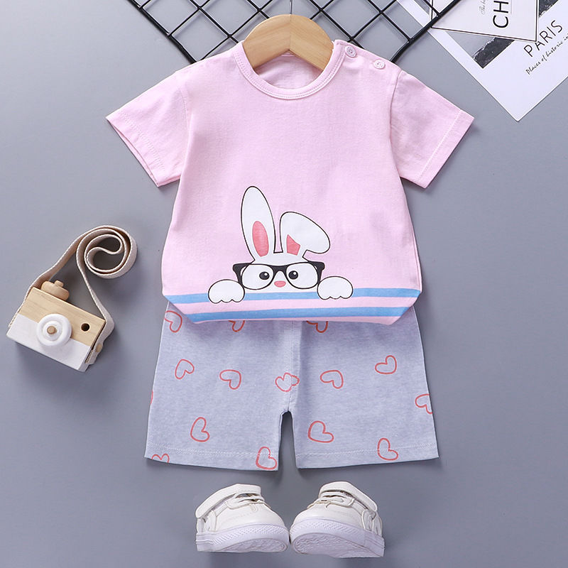 Baby Cotton Short Sleeve Summer Suit Comfortable Outfit