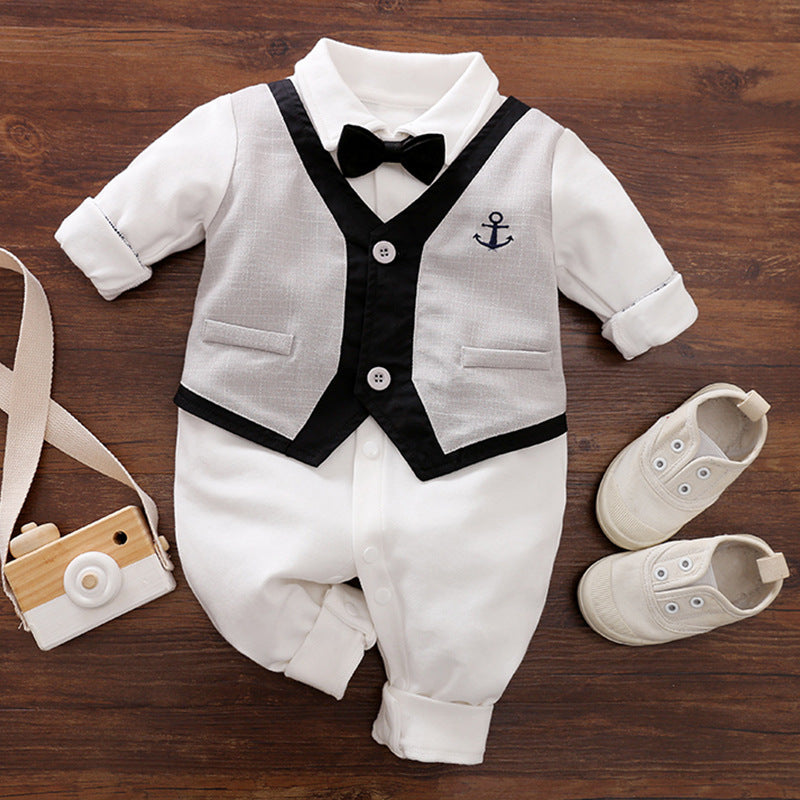 Baby Gentleman Long Sleeve Romper Suit