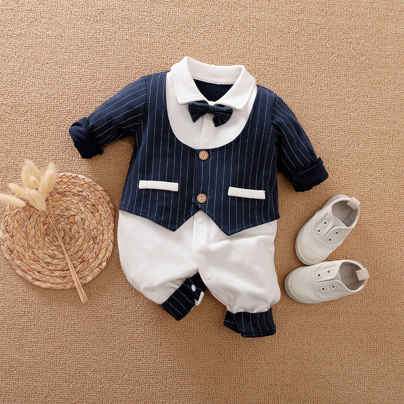 Baby Gentleman Long Sleeve Romper Suit