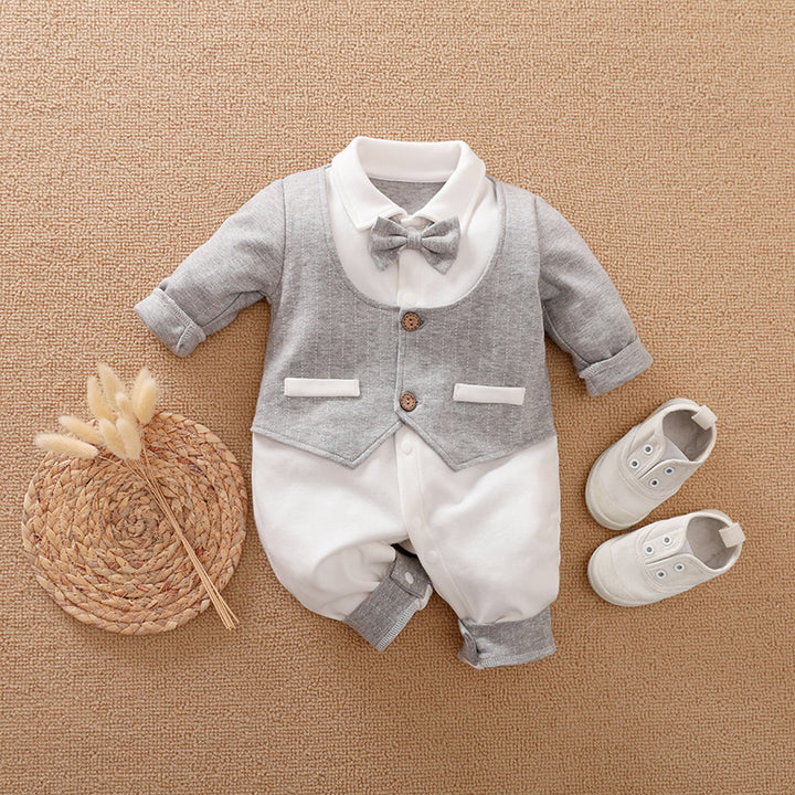 Baby Gentleman Long Sleeve Romper Suit