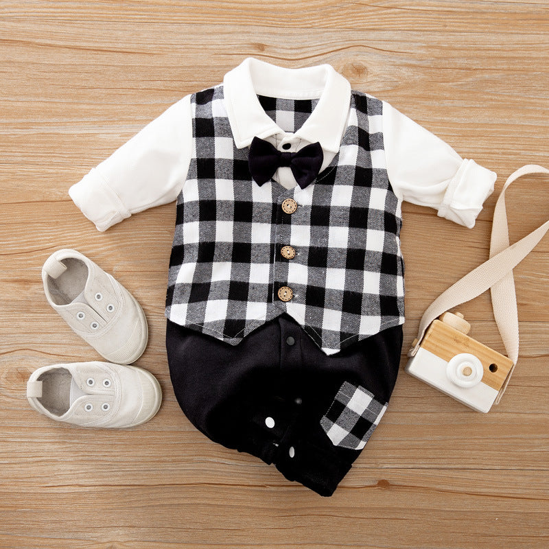 Baby Gentleman Long Sleeve Romper Suit