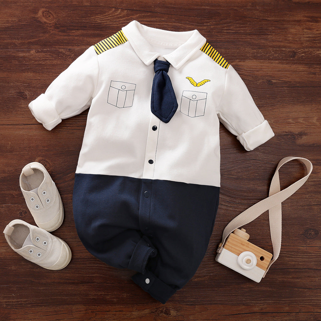 Baby Gentleman Long Sleeve Romper Suit