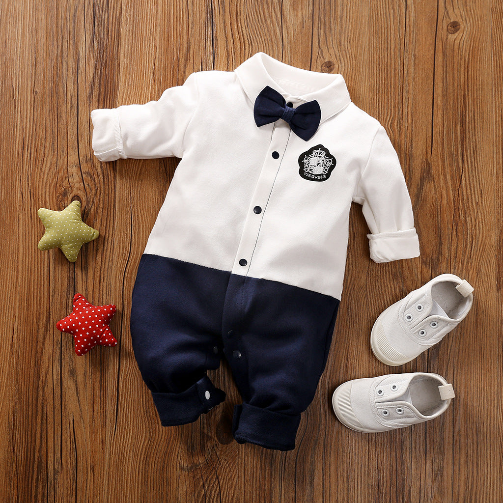 Baby Gentleman Long Sleeve Romper Suit