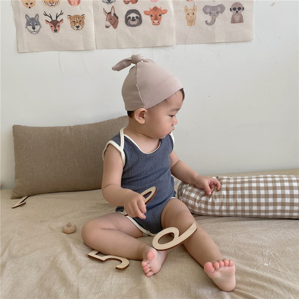 Baby Color Matching Halter Romper
