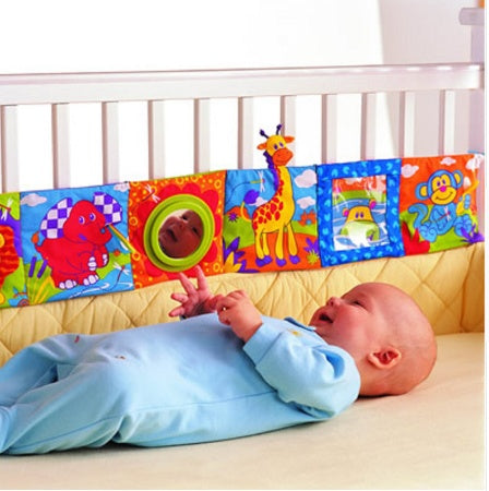 Baby Cloth Book Colorful Learning Bed Bumper Toy