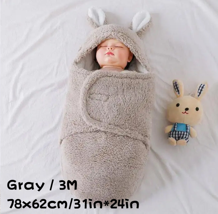 Soft Fleece Baby Sleeping Bag Wearable Swaddle Sack
