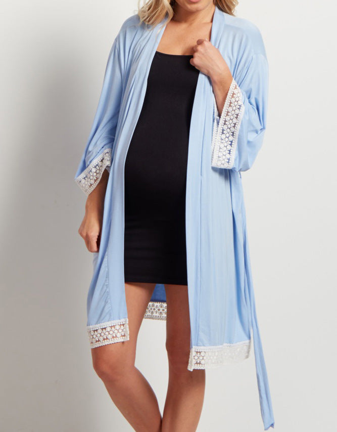 Solid Color Maternity Dress