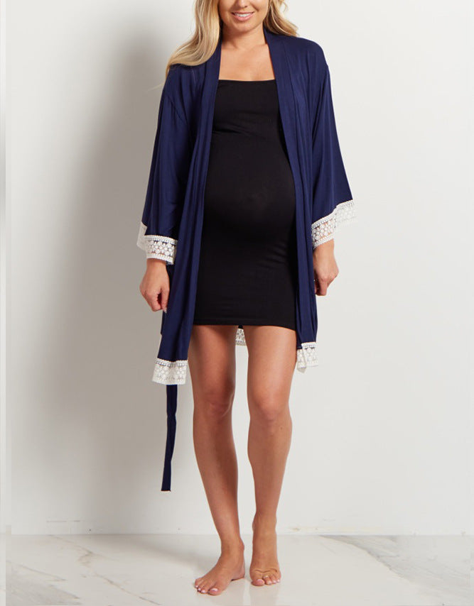 Solid Color Maternity Dress