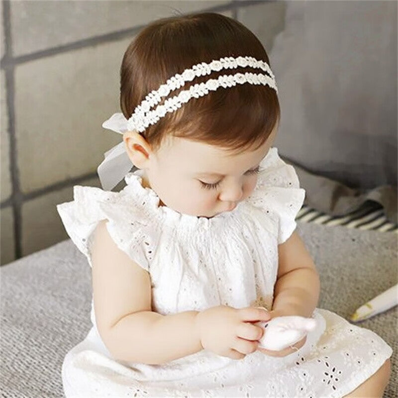 Baby Girls Bow Knot Lace Headband Soft Hair Accessories