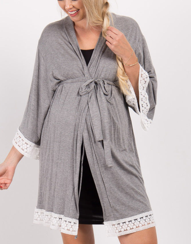 Solid Color Maternity Dress