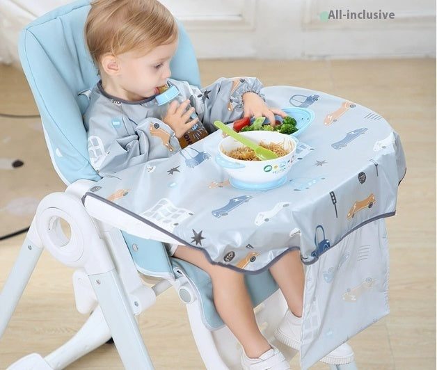 Baby Feeding Chair Bib Cover Anti Dirty Dining Gown Outfit