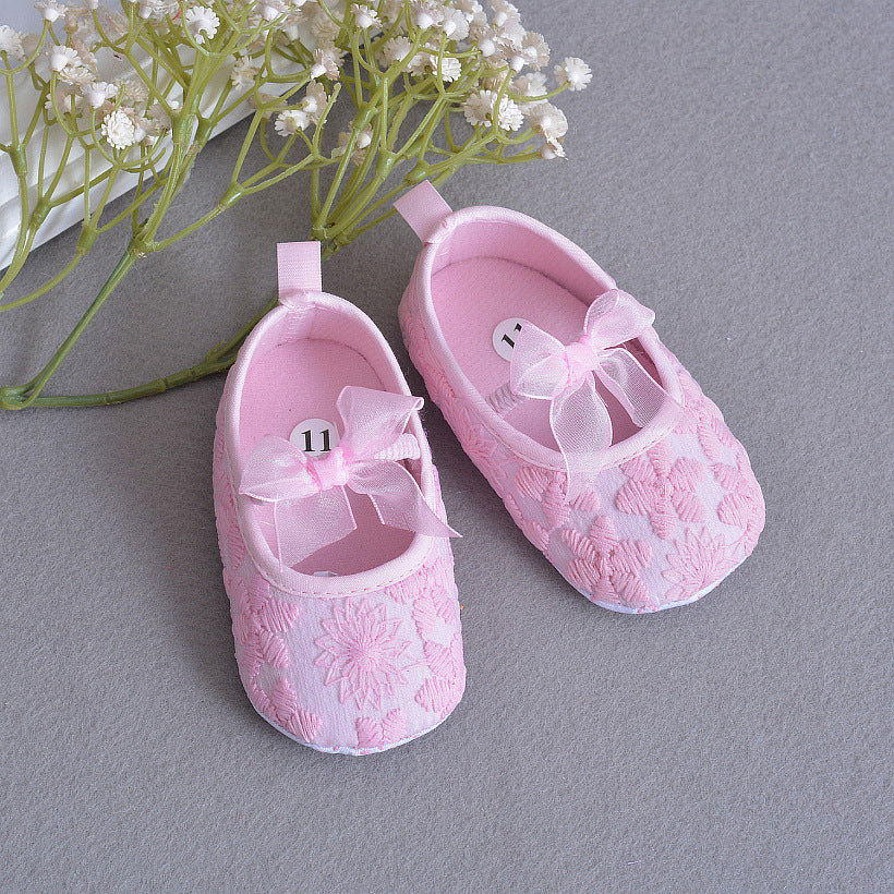 Baby Embroidered Lace Shoes Soft Comfortable Elegant Footwear