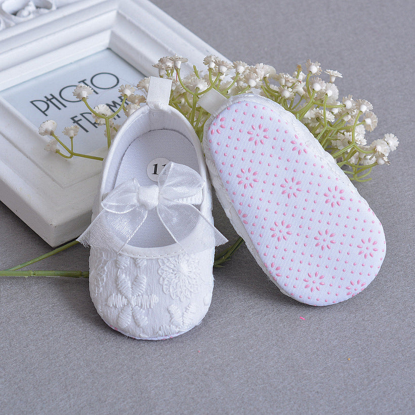 Baby Embroidered Lace Shoes Soft Comfortable Elegant Footwear