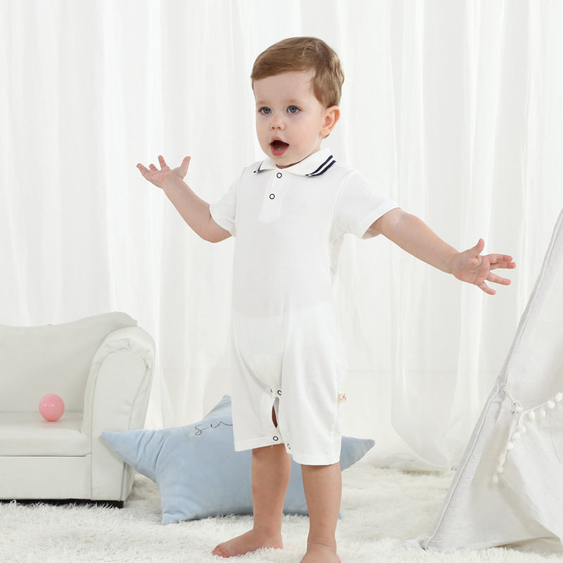 Baby Solid Color Romper Soft Comfortable Everyday Wear Outfit