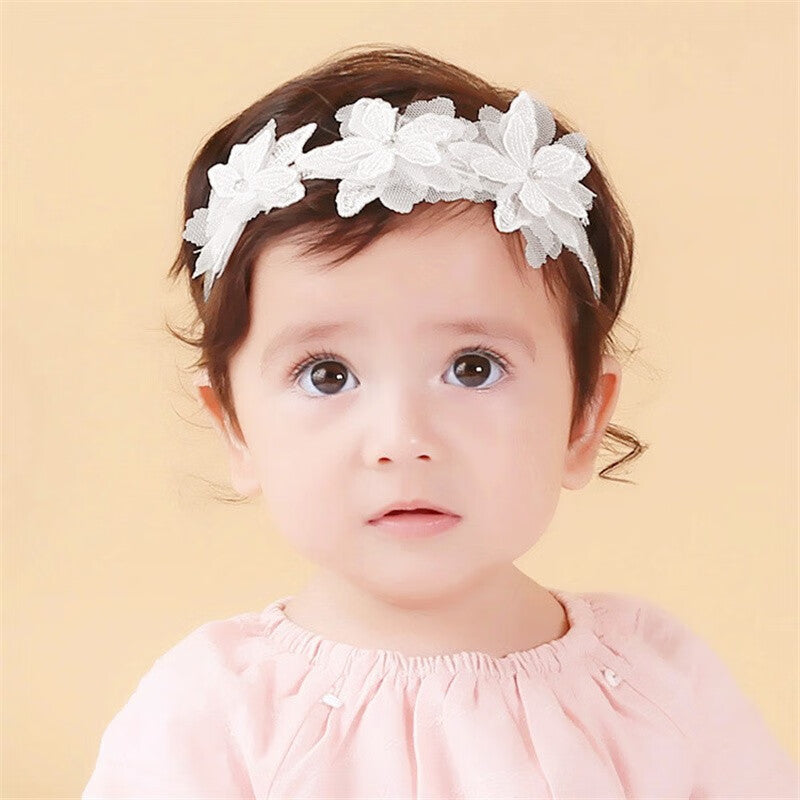 Baby Girls Bow Knot Lace Headband Soft Hair Accessories