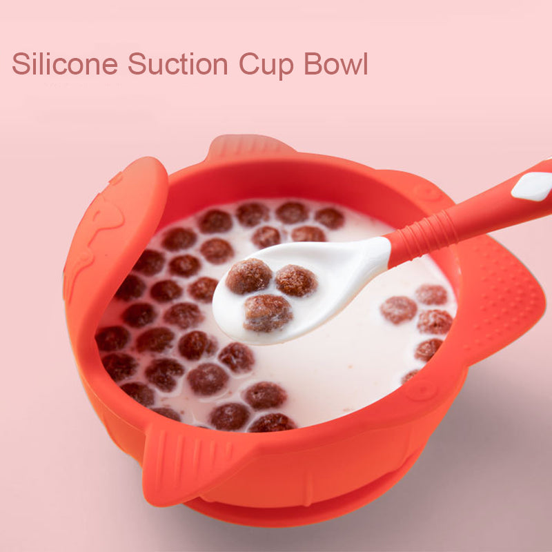 Baby Feeding Tableware Set Silicone Safe Comfortable Utensils
