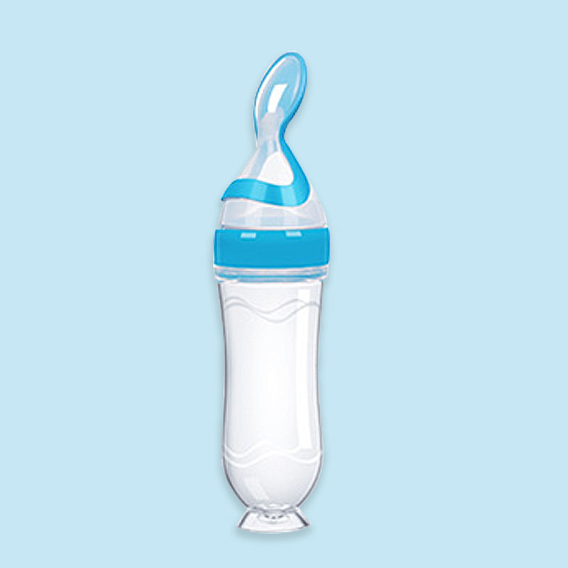 Baby Silicone Squeeze Feeding Bottle Rice Paste Spoon Training Bottle