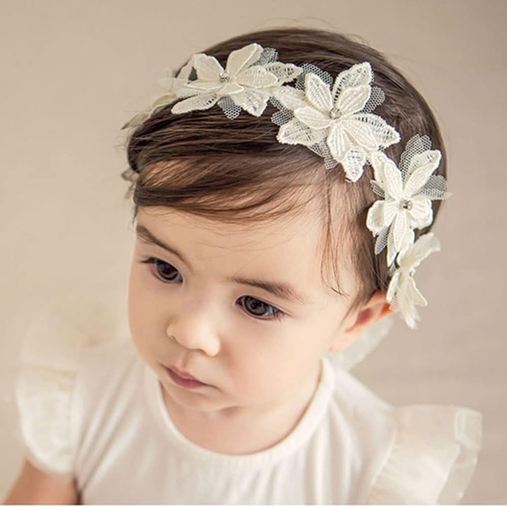 Baby Girls Bow Knot Lace Headband Soft Hair Accessories