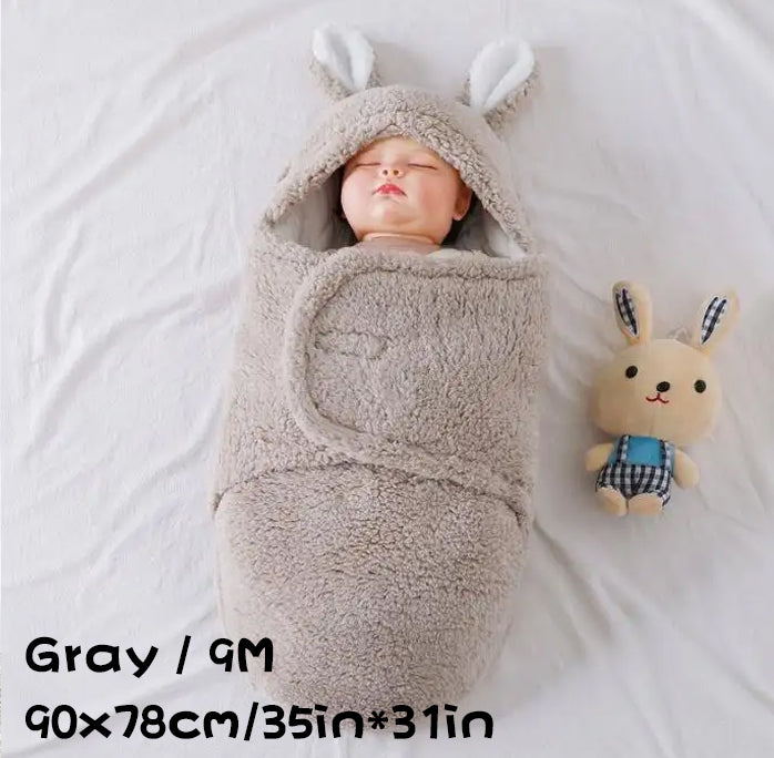 Soft Fleece Baby Sleeping Bag Wearable Swaddle Sack