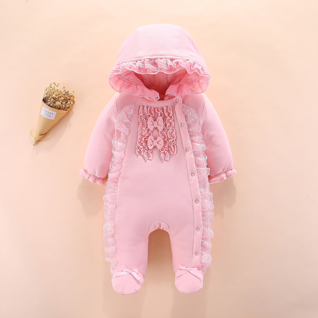 Baby Hooded Romper Soft Comfortable Everyday Wear Outfit