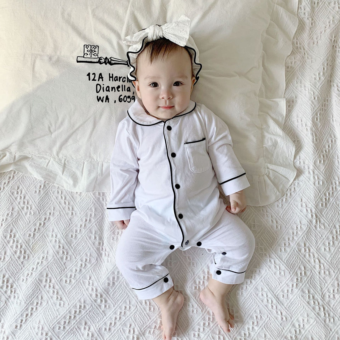Solid Color Baby Pajamas Onesie Kids Clothing