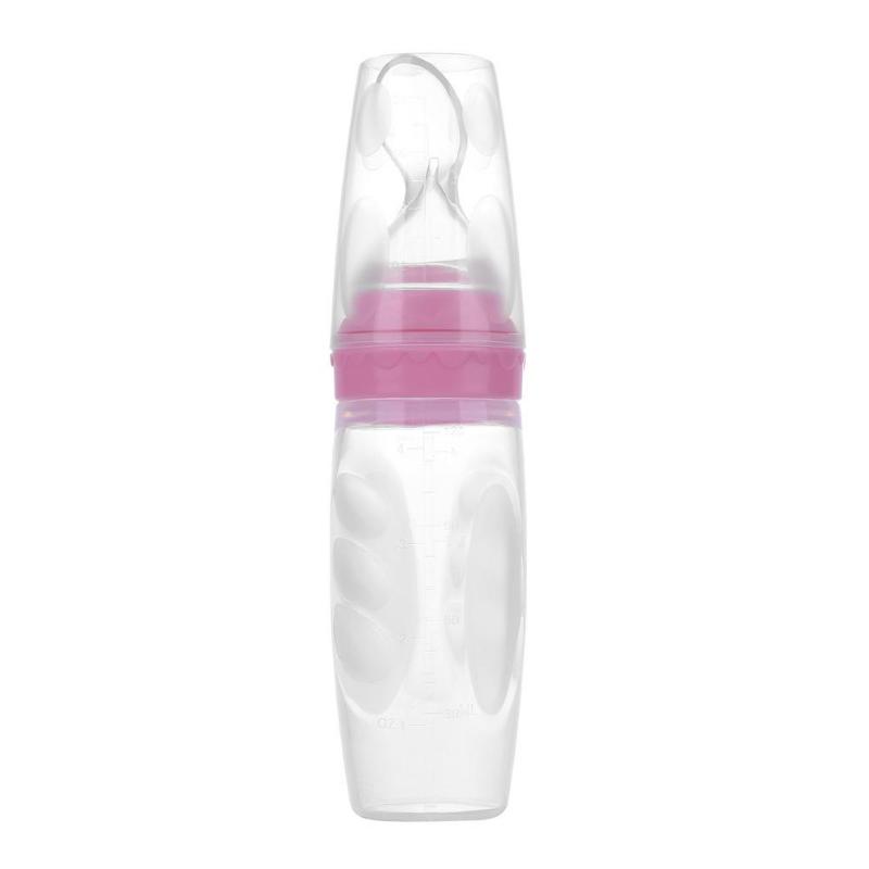 Baby Squeeze Feeding Spoon Silicone Soft Food Dispenser