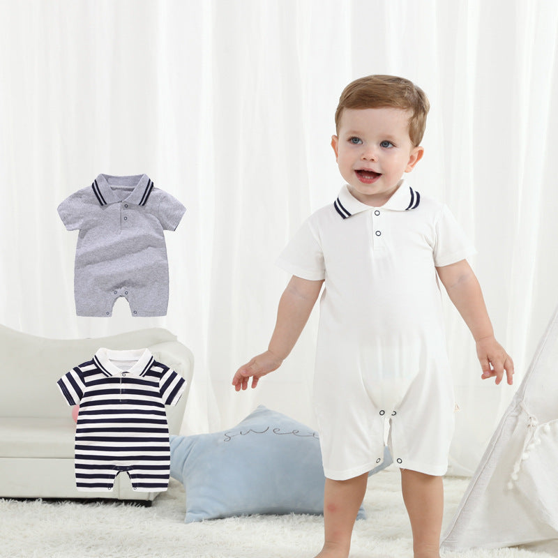 Baby Solid Color Romper Soft Comfortable Everyday Wear Outfit