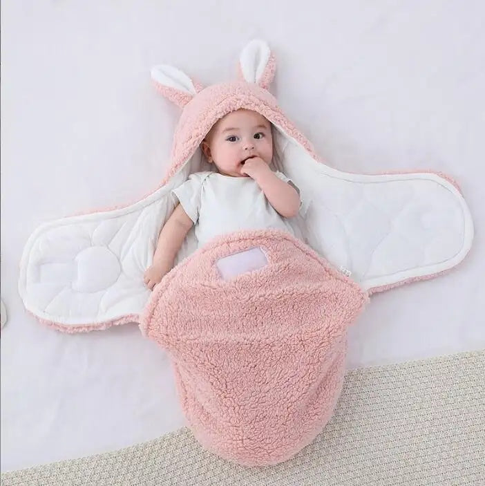 Soft Fleece Baby Sleeping Bag Wearable Swaddle Sack