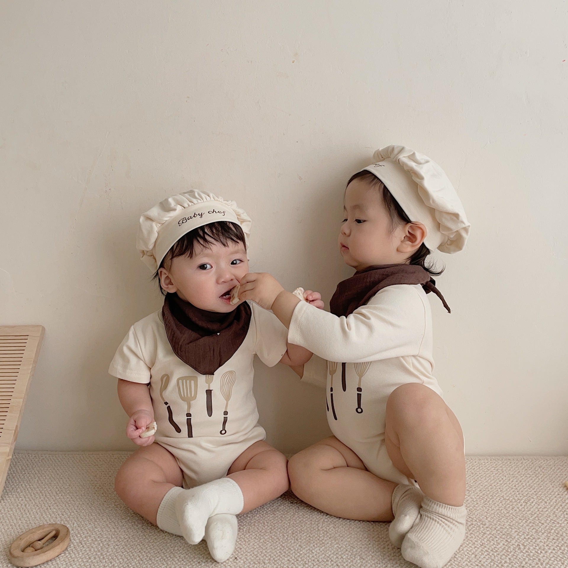 Ins Baby Chef Modeling Romper