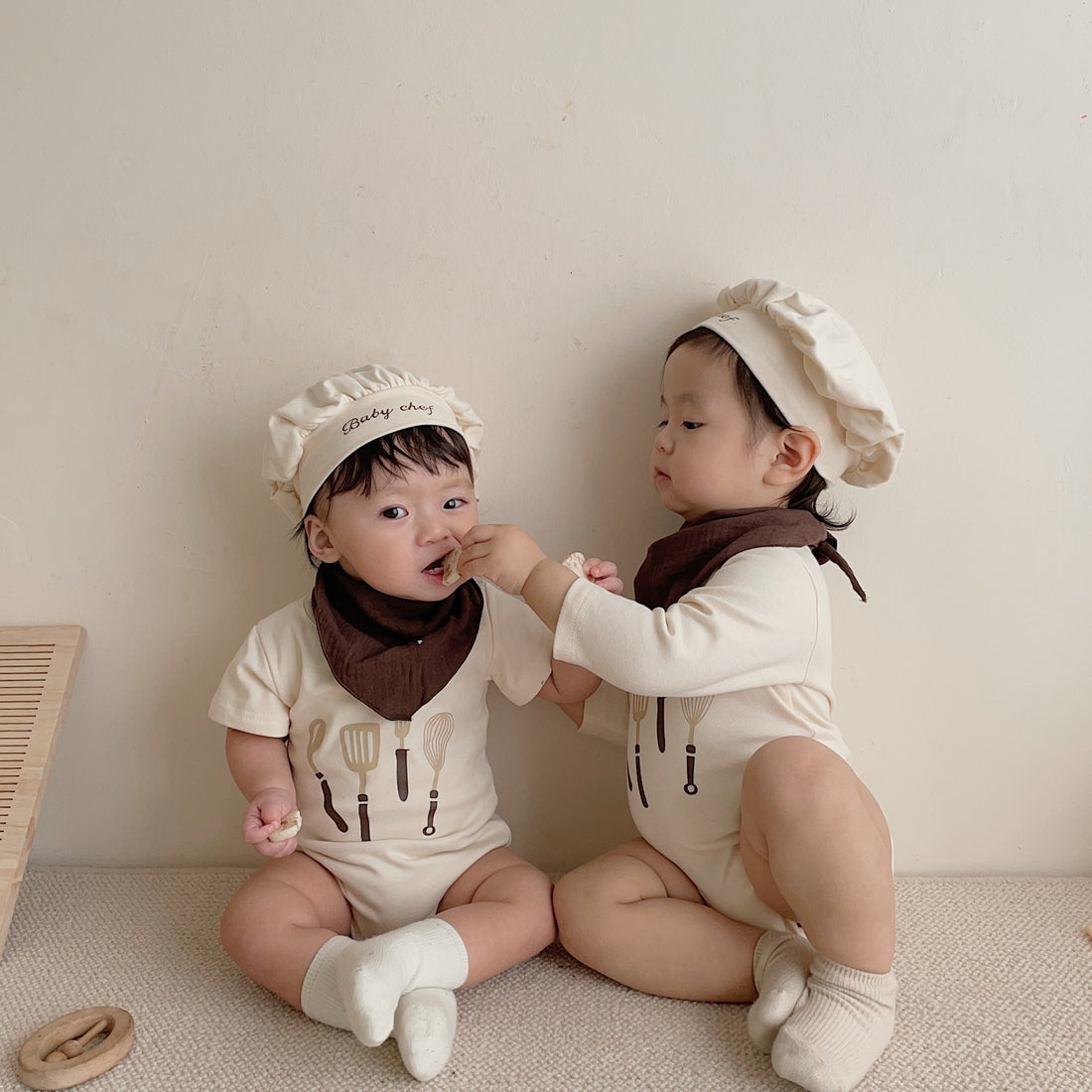 Ins Baby Chef Modeling Romper