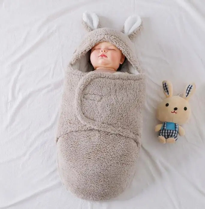 Soft Fleece Baby Sleeping Bag Wearable Swaddle Sack