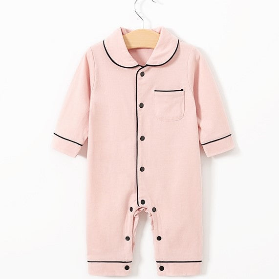 Solid Color Baby Pajamas Onesie Kids Clothing