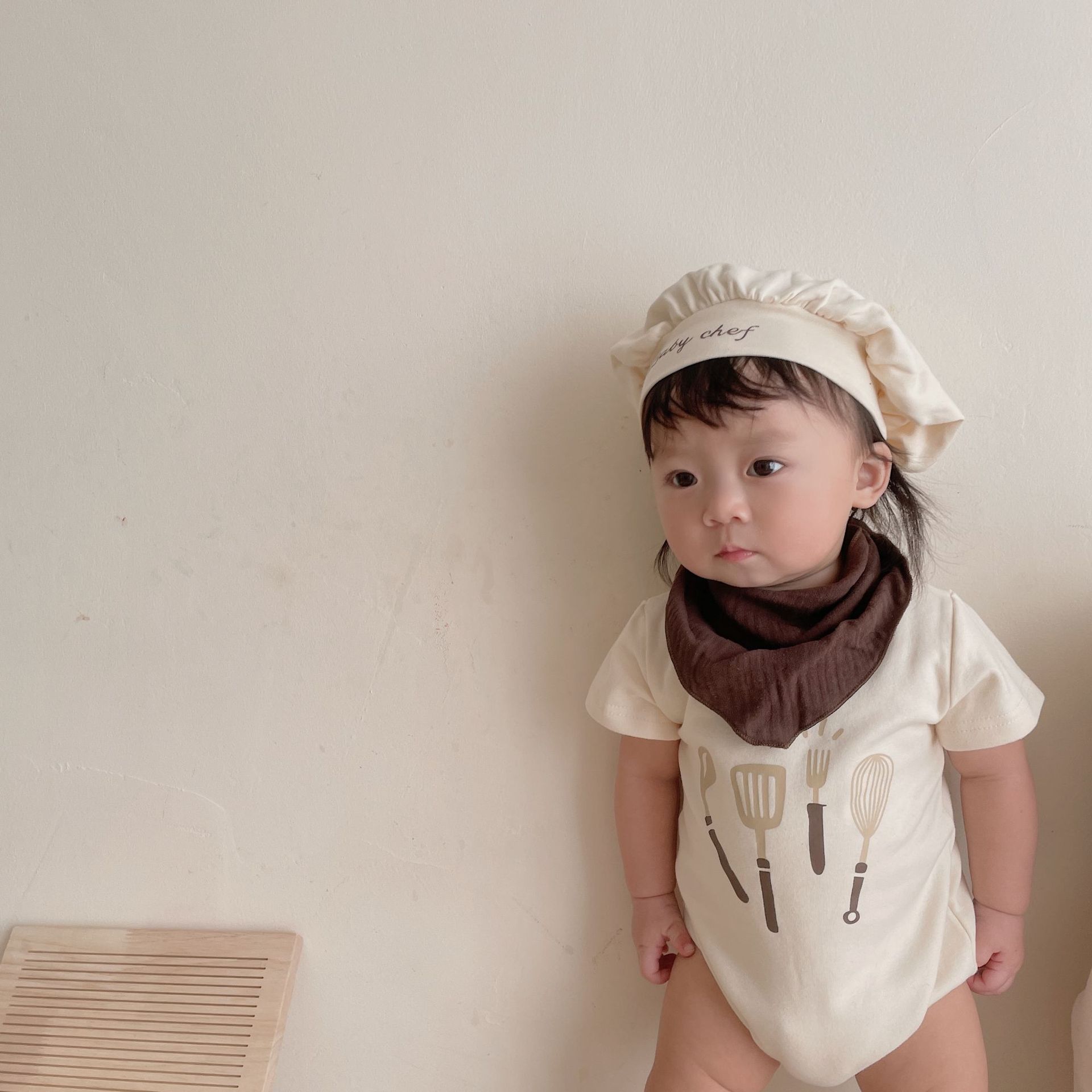 Ins Baby Chef Modeling Romper