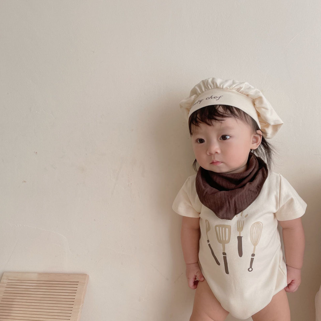 Ins Baby Chef Modeling Romper