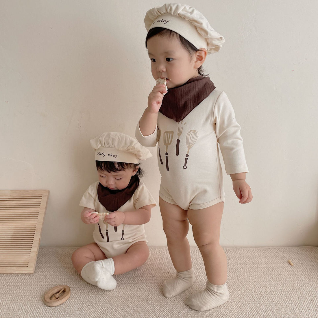Ins Baby Chef Modeling Romper