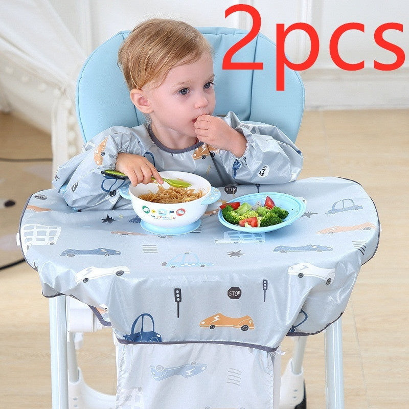 Baby Feeding Chair Bib Cover Anti Dirty Dining Gown Outfit